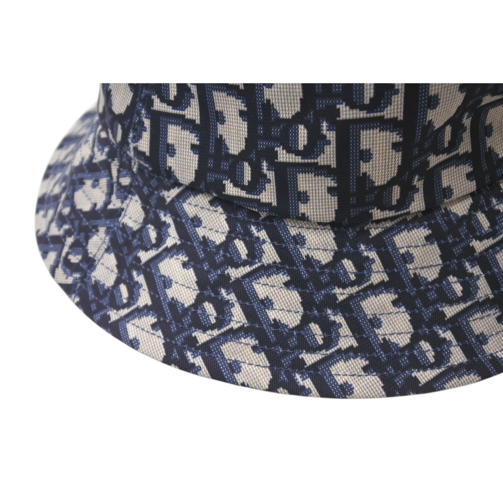Christian Dior Bucket Hat Oblique Reversible Navy Blue - Gem